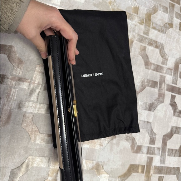 Yves Saint Laurent Black and Tan Clutch - Picture 6 of 9